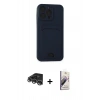 MARSİLYAN™- iPhone 14 Pro Max Kılıf Vadi Çizgi Prime - Siyah Bilvis 3D Mat Cam Ekran Koruyucu + Raze Metal Kamera Lens - GS