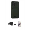 MARSİLYAN™- iPhone 14 Pro Max Kılıf Vadi Çizgi Prime - Siyah Bilvis 3D Mat Cam Ekran Koruyucu + Raze Metal Kamera Lens - GS