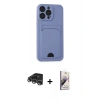 MARSİLYAN™- iPhone 14 Pro Max Kılıf Vadi Çizgi Prime - Siyah Bilvis 3D Mat Cam Ekran Koruyucu + Raze Metal Kamera Lens - GS
