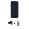 MARSİLYAN™- iPhone 14 Pro Max Kılıf Vadi Çizgi Prime - Siyah Bilvis 3D Mat Cam Ekran Koruyucu + Raze Metal Kamera Lens - GD