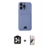 MARSİLYAN™- iPhone 14 Pro Max Kılıf Vadi Çizgi Prime - Siyah Bilvis 3D Mat Cam Ekran Koruyucu + PVD Metal Kamera Lens - TU