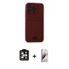 MARSİLYAN™- iPhone 14 Pro Max Kılıf Vadi Çizgi Prime - Siyah Bilvis 3D Mat Cam Ekran Koruyucu + PVD Metal Kamera Lens - TU