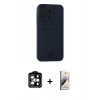 MARSİLYAN™- iPhone 14 Pro Max Kılıf Vadi Çizgi Prime - Siyah Bilvis 3D Mat Cam Ekran Koruyucu + PVD Metal Kamera Lens - TU