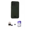 MARSİLYAN™- iPhone 14 Pro Max Kılıf Vadi Çizgi Prime - Siyah Bilvis 5in1 3D Magic Cam Ekran Koruyucu + Bilvis Titan Kamera Lens - SH