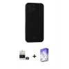 MARSİLYAN™- iPhone 14 Pro Max Kılıf Vadi Çizgi Prime - Siyah Bilvis 5in1 3D Magic Cam Ekran Koruyucu + Gold Bilvis Titan Kamera Lens