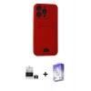 MARSİLYAN™- iPhone 14 Pro Max Kılıf Vadi Çizgi Prime - Siyah Bilvis 5in1 3D Magic Cam Ekran Koruyucu + Gold Bilvis Titan Kamera Lens