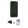 MARSİLYAN™- iPhone 14 Pro Max Kılıf Vadi Çizgi Prime - Siyah Bilvis 5in1 3D Magic Cam Ekran Koruyucu + Gümüş Raze Metal Kamera Lens