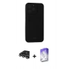 MARSİLYAN™- iPhone 14 Pro Max Kılıf Vadi Çizgi Prime - Siyah Bilvis 5in1 3D Magic Cam Ekran Koruyucu + Gümüş Raze Metal Kamera Lens