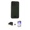 MARSİLYAN™- iPhone 14 Pro Max Kılıf Vadi Çizgi Prime - Siyah Bilvis 5in1 3D Magic Cam Ekran Koruyucu + Raze Metal Kamera Lens - GD