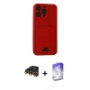 MARSİLYAN™- iPhone 14 Pro Max Kılıf Vadi Çizgi Prime - Siyah Bilvis 5in1 3D Magic Cam Ekran Koruyucu + Raze Metal Kamera Lens - GD