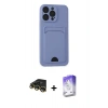 MARSİLYAN™- iPhone 14 Pro Max Kılıf Vadi Çizgi Prime - Siyah Bilvis 5in1 3D Magic Cam Ekran Koruyucu + Raze Metal Kamera Lens - GD