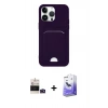 MARSİLYAN™- iPhone 14 Pro Max Kılıf Vadi Çizgi Prime - Siyah Bilvis 5in1 5D Magic Hayalet Cam Ekran Koruyucu + Bilvis Titan Kamera Lens - DNMR