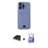 MARSİLYAN™- iPhone 14 Pro Max Kılıf Vadi Çizgi Prime - Siyah Bilvis 5in1 5D Magic Hayalet Cam Ekran Koruyucu + Raze Metal Kamera Lens - GD