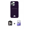 MARSİLYAN™- iPhone 14 Pro Max Kılıf Vadi Çizgi Prime - Siyah Bilvis 5in1 5D Magic Hayalet Cam Ekran Koruyucu + PVD Metal Kamera Lens - TU