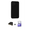 MARSİLYAN™- iPhone 14 Pro Max Kılıf Vadi Çizgi Prime - Siyah Bilvis 5in1 5D Magic Hayalet Cam Ekran Koruyucu + Gold Raze Metal Kamera Lens