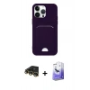 MARSİLYAN™- iPhone 14 Pro Max Kılıf Vadi Çizgi Prime - Siyah Bilvis 5in1 5D Magic Hayalet Cam Ekran Koruyucu + Gold Raze Metal Kamera Lens