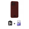 MARSİLYAN™- iPhone 14 Pro Max Kılıf Vadi Çizgi Prime - Siyah Bilvis 5in1 5D Magic Hayalet Cam Ekran Koruyucu + PVD Metal Kamera Lens - TU
