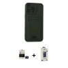 MARSİLYAN™- iPhone 14 Pro Max Kılıf Vadi Çizgi Prime - Siyah Bilvis Hayalet Cam Ekran Koruyucu + Bilvis Titan Kamera Lens - DNMR