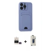 MARSİLYAN™- iPhone 14 Pro Max Kılıf Vadi Çizgi Prime - Siyah Bilvis Hayalet Cam Ekran Koruyucu + Bilvis Titan Kamera Lens - GD