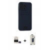 MARSİLYAN™- iPhone 14 Pro Max Kılıf Vadi Çizgi Prime - Siyah Bilvis Hayalet Cam Ekran Koruyucu + Bilvis Titan Kamera Lens - GD