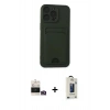MARSİLYAN™- iPhone 14 Pro Max Kılıf Vadi Çizgi Prime - Siyah Bilvis Hayalet Cam Ekran Koruyucu + Bilvis Titan Kamera Lens - GD