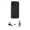 MARSİLYAN™- iPhone 14 Pro Max Kılıf Vadi Çizgi Prime - Siyah Bilvis Hayalet Cam Ekran Koruyucu + Bilvis Titan Kamera Lens - GS