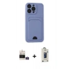 MARSİLYAN™- iPhone 14 Pro Max Kılıf Vadi Çizgi Prime - Siyah Bilvis Hayalet Cam Ekran Koruyucu + Bilvis Titan Kamera Lens - GS