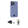 MARSİLYAN™- iPhone 14 Pro Max Kılıf Vadi Çizgi Prime - Siyah Bilvis Hayalet Cam Ekran Koruyucu + Raze Metal Kamera Lens - GS