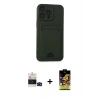 MARSİLYAN™- iPhone 14 Pro Max Kılıf Vadi Çizgi Prime - Siyah Buffer Cam Ekran Koruyucu + Bilvis Titan Kamera Lens - SH