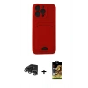 MARSİLYAN™- iPhone 14 Pro Max Kılıf Vadi Çizgi Prime - Siyah Buffer Cam Ekran Koruyucu + Raze Metal Kamera Lens - GS