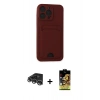 MARSİLYAN™- iPhone 14 Pro Max Kılıf Vadi Çizgi Prime - Siyah Buffer Cam Ekran Koruyucu + Raze Metal Kamera Lens - GS