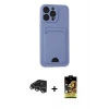 MARSİLYAN™- iPhone 14 Pro Max Kılıf Vadi Çizgi Prime - Siyah Buffer Cam Ekran Koruyucu + Raze Metal Kamera Lens - GS