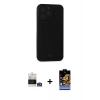 MARSİLYAN™- iPhone 14 Pro Max Kılıf Vadi Çizgi Prime - Siyah Buffer Hayalet Cam Ekran Koruyucu + Bilvis Titan Kamera Lens - GS