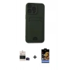 MARSİLYAN™- iPhone 14 Pro Max Kılıf Vadi Çizgi Prime - Siyah Buffer Hayalet Cam Ekran Koruyucu + Bilvis Titan Kamera Lens - SH
