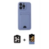 MARSİLYAN™- iPhone 14 Pro Max Kılıf Vadi Çizgi Prime - Siyah Buffer Hayalet Cam Ekran Koruyucu + PVD Metal Kamera Lens - TU