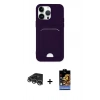 MARSİLYAN™- iPhone 14 Pro Max Kılıf Vadi Çizgi Prime - Siyah Buffer Hayalet Cam Ekran Koruyucu + Raze Metal Kamera Lens - GS