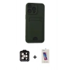 MARSİLYAN™- iPhone 14 Pro Max Kılıf Vadi Çizgi Prime - Siyah Joko 5D Cam + PVD Metal Kamera Lens - TU