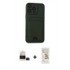 MARSİLYAN™- iPhone 14 Pro Max Kılıf Vadi Çizgi Prime - Siyah Mat Seramik Nano Ekran Koruyucu + Bilvis Titan Kamera Lens - SH