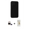 MARSİLYAN™- iPhone 14 Pro Max Kılıf Vadi Çizgi Prime - Siyah Mat Seramik Nano Ekran Koruyucu + Bilvis Titan Kamera Lens - DNMR