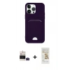 MARSİLYAN™- iPhone 14 Pro Max Kılıf Vadi Çizgi Prime - Siyah Mat Seramik Nano Ekran Koruyucu + Bilvis Titan Kamera Lens - DNMR