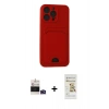 MARSİLYAN™- iPhone 14 Pro Max Kılıf Vadi Çizgi Prime - Siyah Mat Seramik Nano Ekran Koruyucu + Bilvis Titan Kamera Lens - DNMR