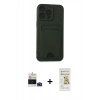 MARSİLYAN™- iPhone 14 Pro Max Kılıf Vadi Çizgi Prime - Siyah Mat Seramik Nano Ekran Koruyucu + Bilvis Titan Kamera Lens - DNMR