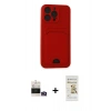 MARSİLYAN™- iPhone 14 Pro Max Kılıf Vadi Çizgi Prime - Siyah Mat Seramik Nano Ekran Koruyucu + Gold Bilvis Titan Kamera Lens