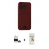 MARSİLYAN™- iPhone 14 Pro Max Kılıf Vadi Çizgi Prime - Siyah Mat Seramik Nano Ekran Koruyucu + Gold Bilvis Titan Kamera Lens