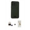 MARSİLYAN™- iPhone 14 Pro Max Kılıf Vadi Çizgi Prime - Siyah Mat Seramik Nano Ekran Koruyucu + Gold Bilvis Titan Kamera Lens
