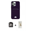 MARSİLYAN™- iPhone 14 Pro Max Kılıf Vadi Çizgi Prime - Siyah Mat Seramik Nano Ekran Koruyucu + PVD Metal Kamera Lens - TU