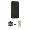 MARSİLYAN™- iPhone 14 Pro Max Kılıf Vadi Çizgi Prime - Siyah Mat Seramik Nano Ekran Koruyucu + PVD Metal Kamera Lens - TU