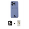 MARSİLYAN™- iPhone 14 Pro Max Kılıf Vadi Çizgi Prime - Siyah Mat Seramik Nano Ekran Koruyucu + PVD Metal Kamera Lens - TU