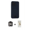 MARSİLYAN™- iPhone 14 Pro Max Kılıf Vadi Çizgi Prime - Siyah Mat Seramik Nano Ekran Koruyucu + PVD Metal Kamera Lens - TU