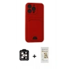 MARSİLYAN™- iPhone 14 Pro Max Kılıf Vadi Çizgi Prime - Siyah Mat Seramik Nano Ekran Koruyucu + PVD Metal Kamera Lens - TU